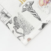 Volledige kleur medische grafieken fleece deken (Hoek)