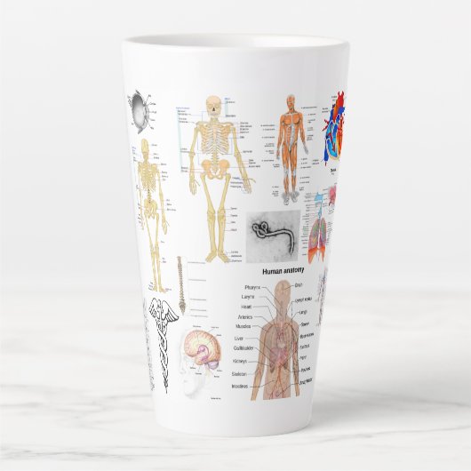 Volledige kleur medische grafieken latte mok (Voorkant)