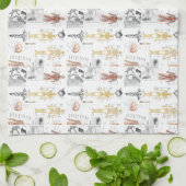 Volledige kleur medische grafieken theedoek (Gevouwen)