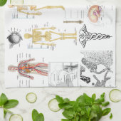 Volledige kleur medische grafieken theedoek (Gevouwen)