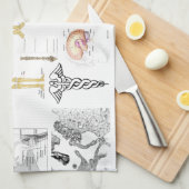 Volledige kleur medische grafieken theedoek (Quarter Fold)