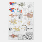 Volledige kleur medische grafieken theedoek (Verticaal)