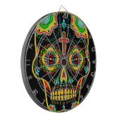 Volledige kleur suikerschedel dartbord (Voorkant Links)