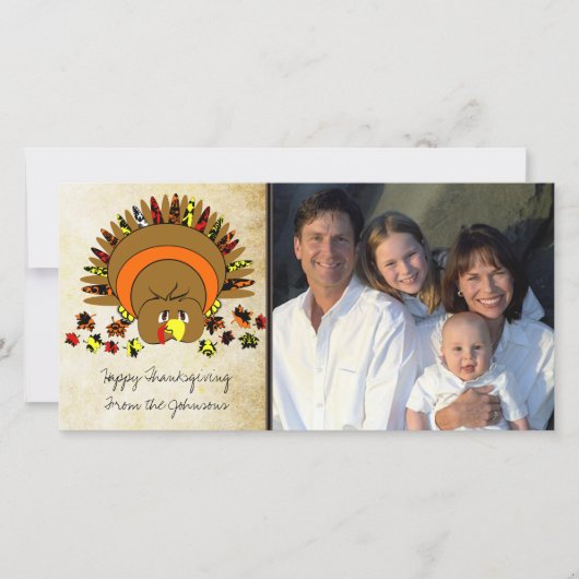 Volledige kleur Turkije Feestdagenkaart (Voorkant)