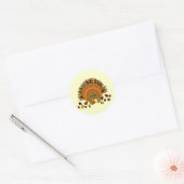 Volledige kleur Turkije Ronde Sticker (Envelop)