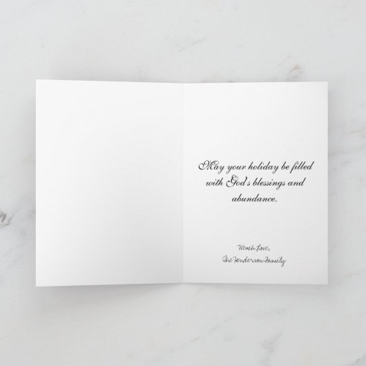 Volledige kleuren Thanksgiving Turkije Feestdagen Kaart (Binnen)