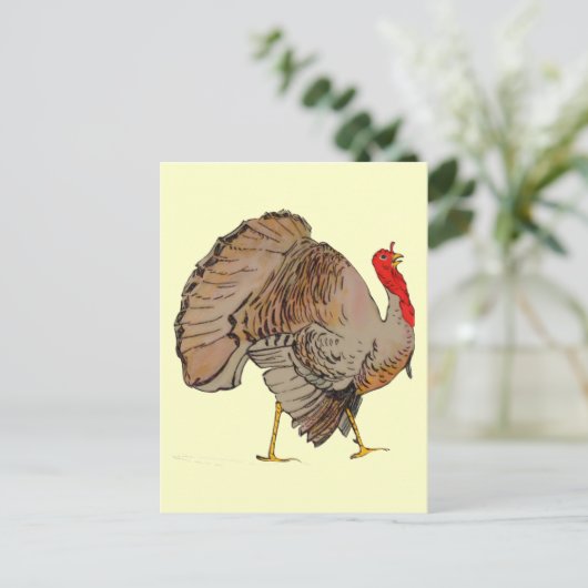 Volledige kleuren Thanksgiving Turkije Feestdagenkaart (Staand voorkant)