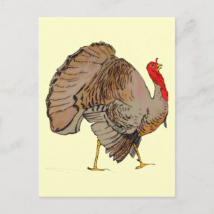 Volledige kleuren Thanksgiving Turkije Feestdagenkaart