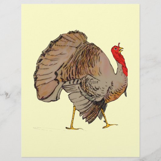 Volledige kleuren Thanksgiving Turkije Flyer (Voorkant)