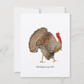 Volledige kleuren Thanksgiving Turkije Kaart (Achterkant)
