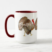 Volledige kleuren Thanksgiving Turkije Mok (Links)
