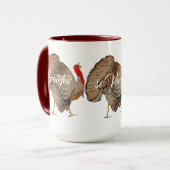 Volledige kleuren Thanksgiving Turkije Mok (Voorkant links)