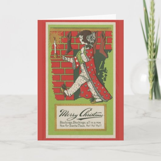 Volledige kousen kerst Kaart (Voorkant)