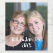 Volledige Lay-out van de Foto met een Moderne Witt Wijn Etiket (Enkel label)