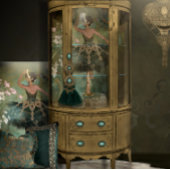 Volledige levenslengte Doll Ballerina in Green Tut Tissuepapier