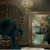 Volledige levenslengte Doll Ballerina in Green Tut Tissuepapier