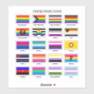 Volledige LGBTQ+ Pride Flag Guide Sticker