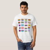 Volledige LGBTQ+ Pride Flag Guide T-shirt (Voorkant volledig)