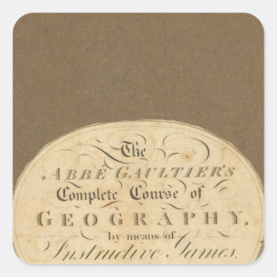 Volledige loop van de geografie vierkante sticker