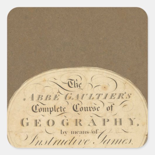 Volledige loop van de geografie vierkante sticker (Voorkant)