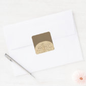 Volledige loop van de geografie vierkante sticker (Envelop)
