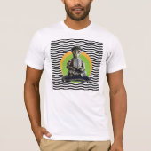Volledige Lotus Monkey Scholar Meditating T-shirt (Voorkant)