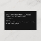 Volledige Lotus Verlichting zwarte achtergrond Visitekaartje (Achterkant)