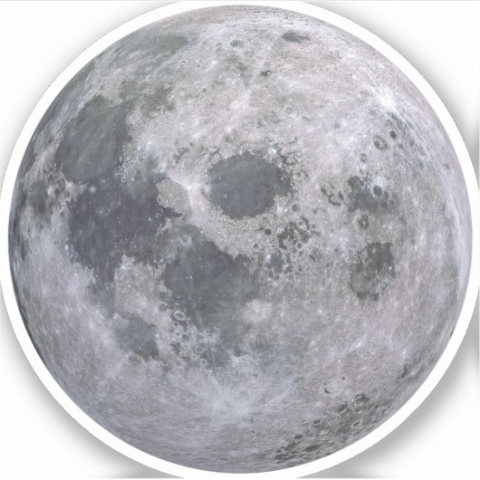 VOLLEDIGE MAAN 3"SQ. Huidkanker Sticker (Voorkant)