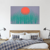 Volledige maan #4 canvas afdruk (Insitu (Slaapkamer))