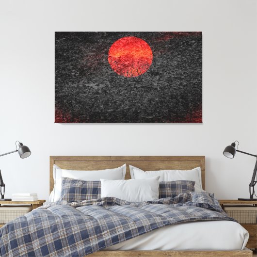 Volledige maan #5 canvas afdruk (Insitu (Slaapkamer))