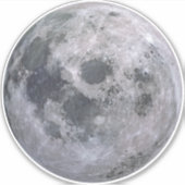 VOLLEDIGE MAAN 6"SQ. Huidkanker Sticker (Voorkant)