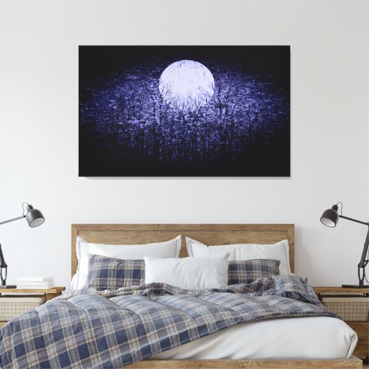 Volledige maan #9 canvas afdruk (Insitu (Slaapkamer))
