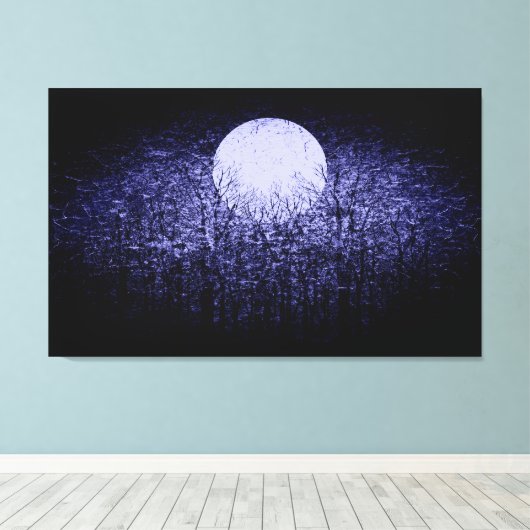 Volledige maan #9 canvas afdruk (Insitu (Houten vloer))