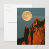 Volledige maan | Basalt Cliffs Smith Rock State Pa Briefkaart (Voorkant / Achterkant)