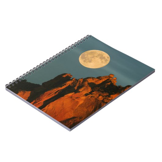 Volledige maan | Basalt Cliffs Smith Rock State Pa Notitieboek (Linkerzijde)