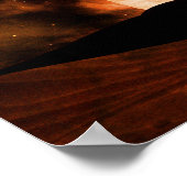 Volledige maan, bliksem en Silhouette Buck Poster (Hoek)