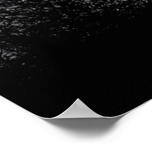 Volledige maan boven meer poster (Hoek)