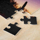 Volledige maan boven Saguaro Cactus Legpuzzel (Zijkant)