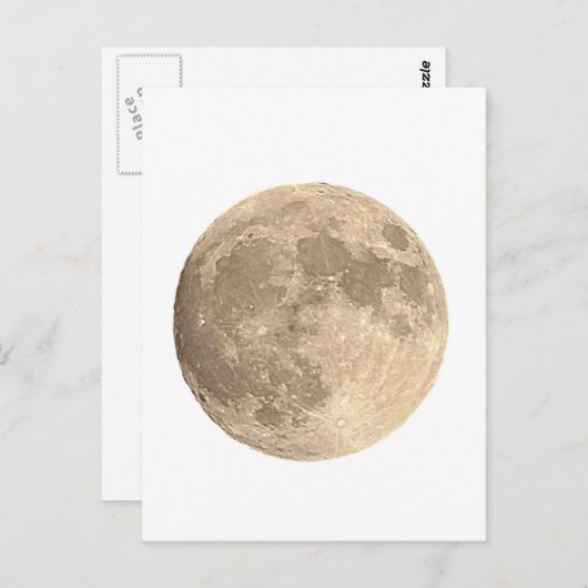 Volledige maan briefkaart (Voorkant / Achterkant)