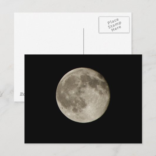 Volledige maan briefkaart (Voorkant / Achterkant)