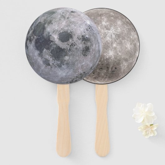 VOLLEDIGE MAAN bruiloft hand fans Handwaaier (Voorkant en achterkant)