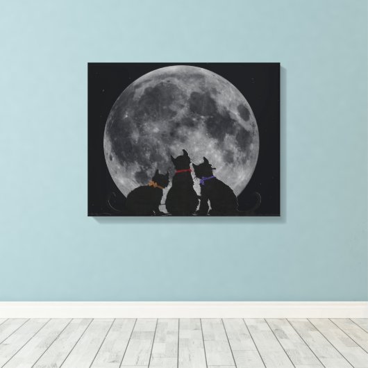 Volledige maan canvas afdruk (Insitu (Houten vloer))