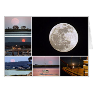 Volledige maan collage over Plymouth Harbour