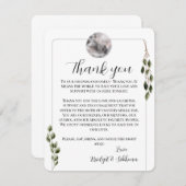 Volledige maan Dank je Kaart voor ontvangst (Voorkant / Achterkant)