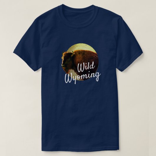 Volledige maan en Buffalo Wilde Uw Staat T-shirt (Design voorkant)