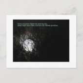Volledige maan en gedicht briefkaart (Voorkant)