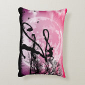 Volledige maan en Kat een Initiaal Monogram Bagage Accent Kussen (Achterkant (Verticaal))