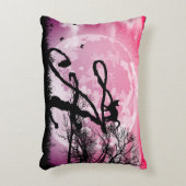 Volledige maan en Kat een Initiaal Monogram Bagage Accent Kussen (Voorkant(Verticaal))