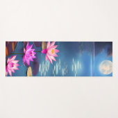 Volledige maan en prachtige roze Lotus Flowers Yogamat (Voorkant (horizontaal))