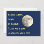 Volledige maan en quote briefkaart (Voorkant / Achterkant)